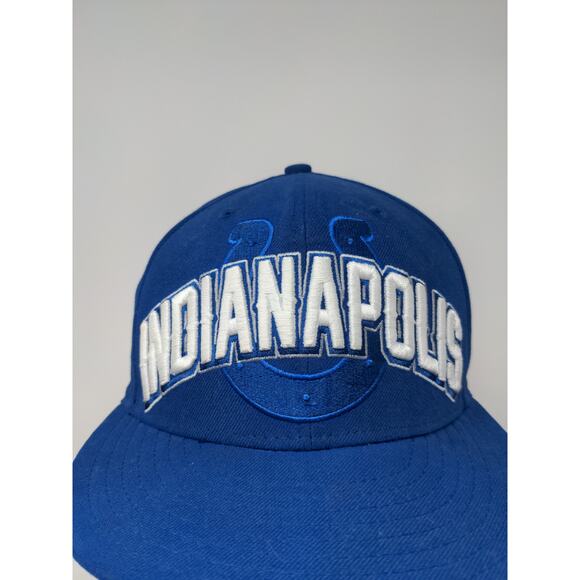 NFL Indianapolis Colts New Era 59Fifty Fitted Hat Size 7 1/8 Blue Embroidered - Picture 3 of 12